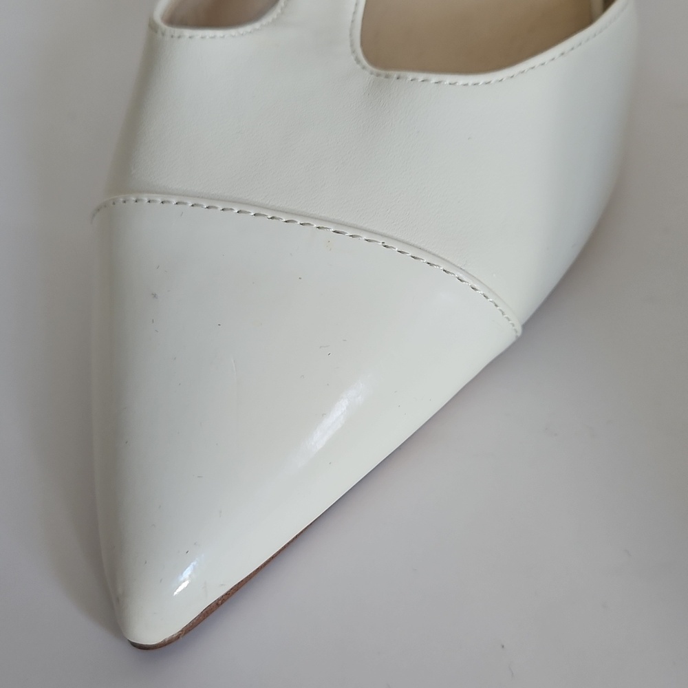 NEW Nine West Renice T Strap Slingback White Pump Size 9.5 - Picture 10 of 10